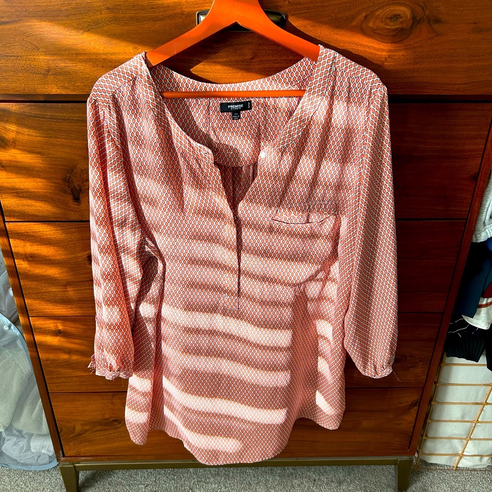 Plus 2x pink blouse